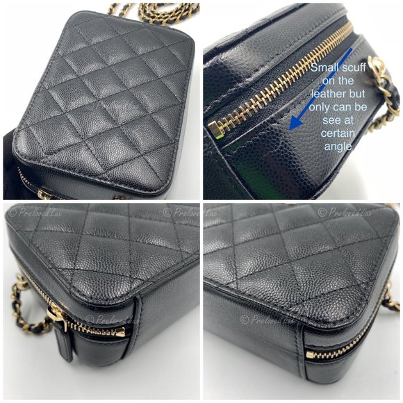 Authentic CHANEL Black Caviar Mini Camera Bag GHW - Picture 10 of 15